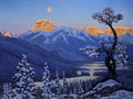 Moon Setting over Mount Bourgeau