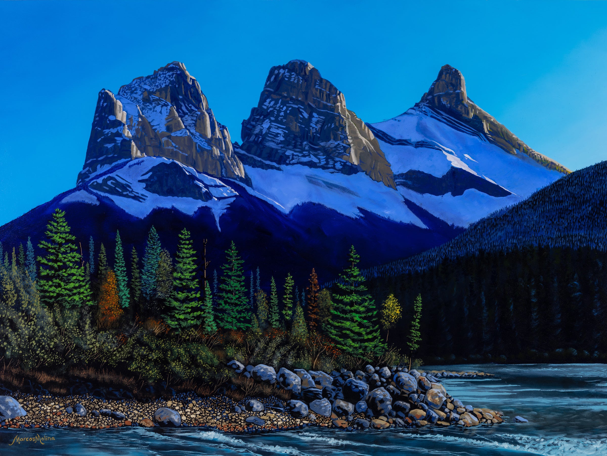 Floating towards Three Sisters